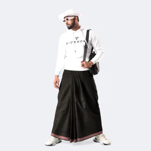 Black Simple Lungi